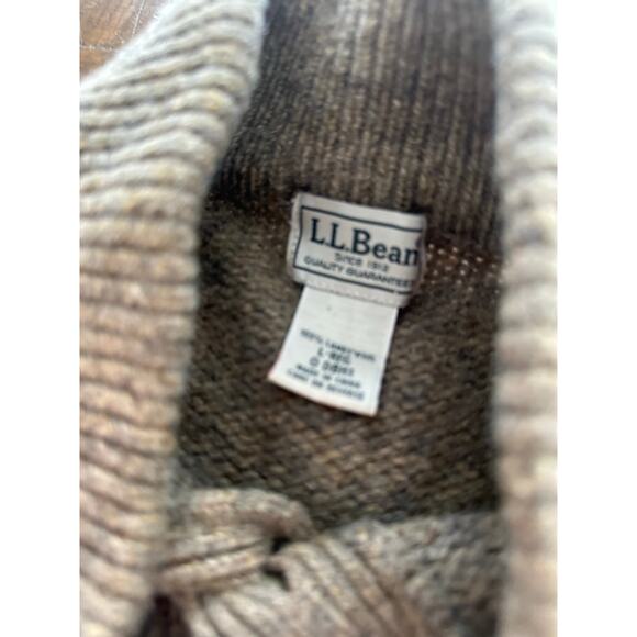 L.L. Bean Lambswool Pullover Sweater Mens Tagged Large Fits Like Medium Brown - Picture 8 of 13